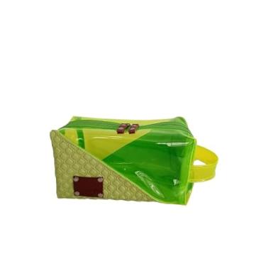 Imagem de Necessaire Diamante Verde com Design Transparente – Prática e Funcional para Viagem, Maquiagem e Itens Pessoais