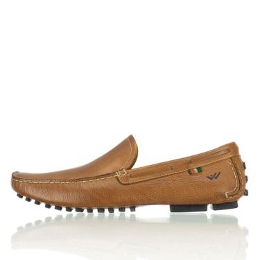 Imagem de Mocassim Driver Masculino Couro Solado Borracha Gel Palmilha Macia Super Leve