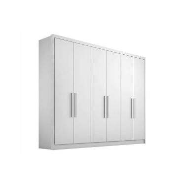 Imagem de Modulado de Quarto Guarda Roupa Rizon c/ 6 Portas e 6 Gavetas Branco - Novo Horizonte