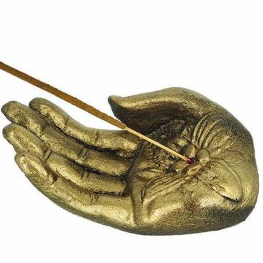 Imagem de Incensário Mão Flor De Lótul Na Palma 9247 - Mana Om By Plat1