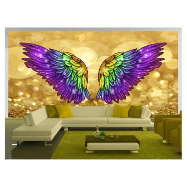 Imagem de Papel De Parede 3D Arte Asas Selfie Insta Cores 3,5M Tra199 - Você Dec