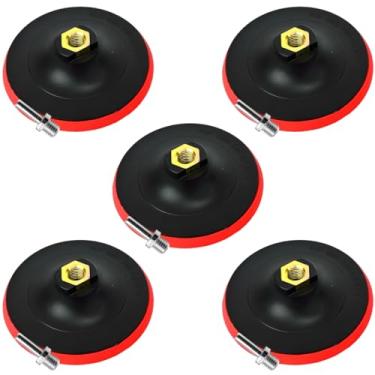 Imagem de Suporte de Borracha para Disco de Lixa Boina 125mm Aderente Com Adaptador | 05 Un