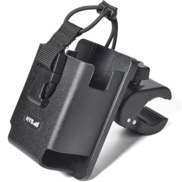 Imagem de HYS Suporte de rádio bidirecional de suporte, suporte de mastro para walkie talkie de perfil baixo, capa serve para rádios confortáveis de até 4,8 cm de espessura, para bicicleta, cadeira de rodas
