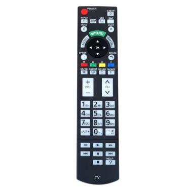 Imagem de Controle remoto substituído N2QAYB000703 para Panasonic TV TC-L42ET5 TC-L47DT50 TC-L47WT50 TC-P55ST50 TC-P55VT50 TC-P60GT50 TC-P60ST50 TC-P65GT50 TC-P65 ST50 TC-P65VT50 TC-L55DT50 TC-L55ET5 TC-L55LE54
