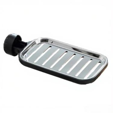 Imagem de Suporte para Esponja de Faucet Cozinha Organizador Caddy Pia Aço Inoxidável Prateleira Drenagem com Design Rotativo Buracos Econômico em Espaço Esponj