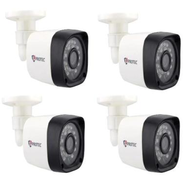 Imagem de kit 4 Câmera De Segurança Externa Hd 1080p 2mp M 20 Metros Bullet - Pr
