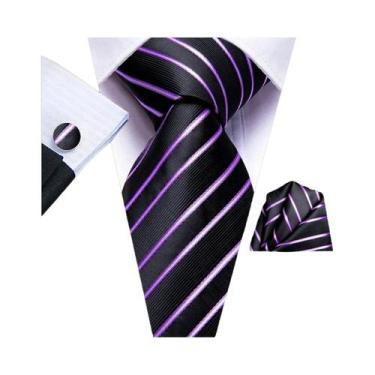 Imagem de Conjunto De Gravata, Lenço De Bolso E Abotoaduras Masculino Rosa Flora