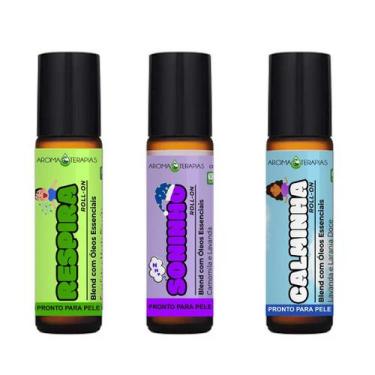 Imagem de Kit Roll-On Essencial Kids  Soninho, Respira e Calminha - Aroma e Tera