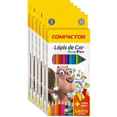 Imagem de Lápis de Cor Sextavado Neo-Pen 12cores 6un - Compactor