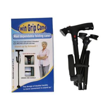 Imagem de Bastão De Caminhada Telescópico LED Dobrável Com Alarme Para Idosos, B