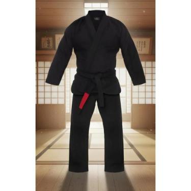 Imagem de Kimono Jiu Jitsu Adulto Preto - Resistencia E Conforto - Congratulatio
