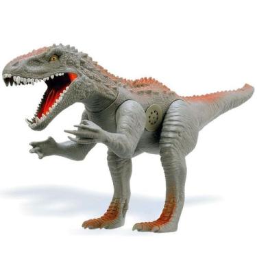 Imagem de Brinquedo Dinossauro Furious 60cm C/ Som Adijomar Brinquedos, Cinza