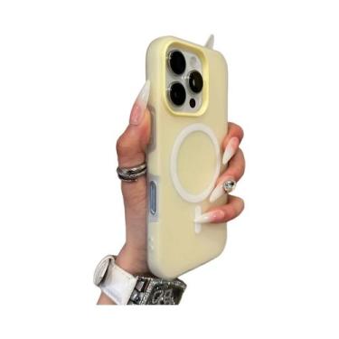 Imagem de Capa Magnética Transparente Fosca Macia Com Carregamento Sem Fio Em Co