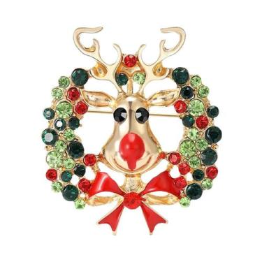 Imagem de Broches De Sino De Natal Com Strass E Esmalte Unissex Feminino Para Fe