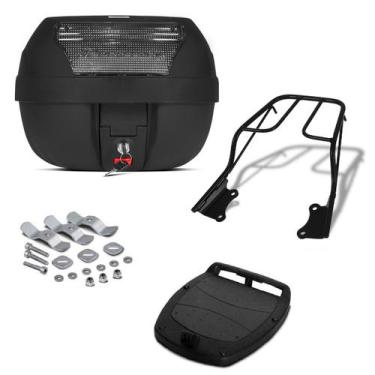 Imagem de Baú Bauleto Para Moto 28 Litros Pro Tork Com Bagageiro Fazer 250 2009 