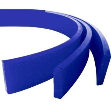 Imagem de Tira de Poliuretano Azul para Rodo Serigrafia 80sh (1 Metro)