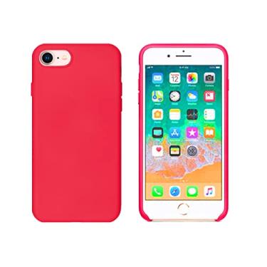Imagem de Case Capinha Colorida Capa Slim Flexível Aveludada Compatível Com iPhone 7/8 Vermelha,Preta, Laranja, Amarela, Azul, Rosa, Pink, Branca, Lilás, Marrom, Verde, Roxo ONYK (Rosa Pink)