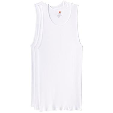 Imagem de Hanes Camiseta masculina Big Man (pacote com 3), Branco, 4XG