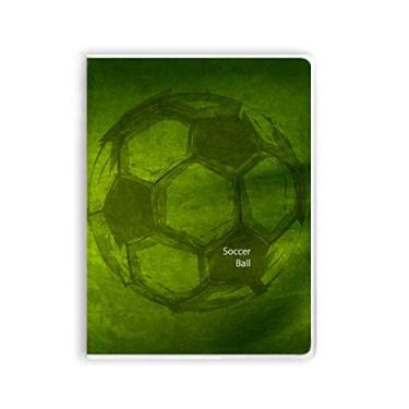 Imagem de Caderno de futebol americano, esportivo, verde, capa de chiclete, diário de capa macia