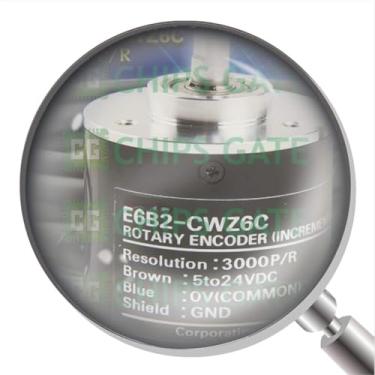 Imagem de E6B2-CWZ6C3000P-R 1Pcs Rotary Encoder E6B2Cwz6C E6B2-Cwz6C 3000P/R 5-24V Dc 2M Brand New I E6B2-CWZ6C3000P-R