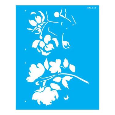 Imagem de Stencil Opa 20x25 Flor Aquarelada 3034
