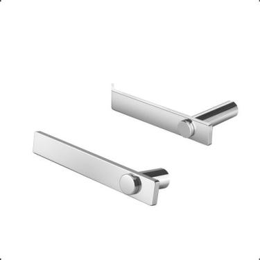 Imagem de Kit de Acessórios para Banheiro Barra Modelo Patmos Aço Inox Prata Alt