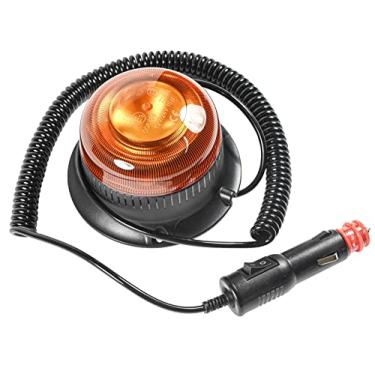 Imagem de HQRP Luzes LED de construção estroboscópica de emergência Amber Beacon, montagem magnética, luz LED de aviso de segurança intermitente para veículos, caminhão, carrinho de golfe, trator, carro postal, ATV, UTV, limpador de neve, empilhadeira