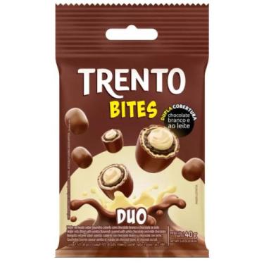 Imagem de Chocolate Trento Bites Duo Chocolate Branco e ao Leite 40g