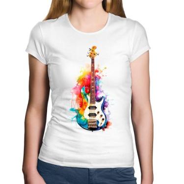 Imagem de Baby Look Algodão Contra Baixo Watercolor - Foca na Moda, Branco, M