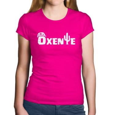 Imagem de Baby Look Algodão Ôxente Nordeste - Foca na Moda, Rosa, G