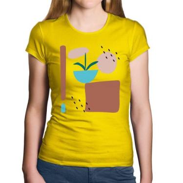 Imagem de Baby Look Algodão Vaso de Planta Minimalista Abstrato - Foca na Moda, 