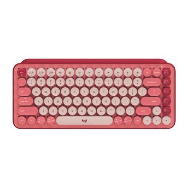 Imagem de Teclado sem fio Multi-dispositivo e Mecânico Logitech POP KEYS Rosa He