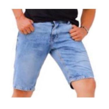 Imagem de Bermuda Jeans Plus Size Masculina - Wju Jeans, 54, Azul