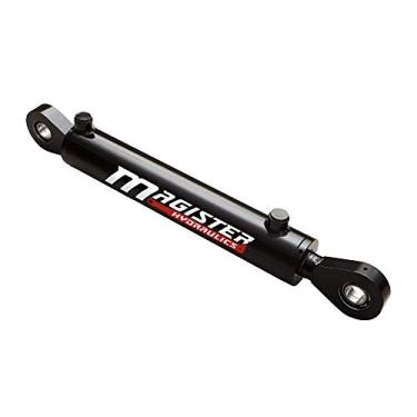 Imagem de Magister Hydraulics Cilindro hidráulico de dupla ação - Cilindro hidráulico universal de 5 cm, furo de 25 cm, curso - Cilindros hidráulicos de olho giratório (2 x 10)