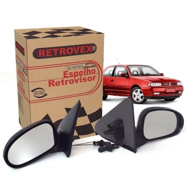 Imagem de Par De Espelho Retrovisor Com Controle Manual 2 Portas Retrovex Volkswagen Gol 1995 A 1999