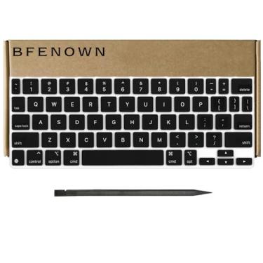 Imagem de Bfenown Teclas de substituição QWERTY US para iPad Pro 11 polegadas (1ª, 2ª, 3ª, 4ª geração) e iPad Air (4ª, 5ª geração e M2) Magic Keyboard A2261 (preto)