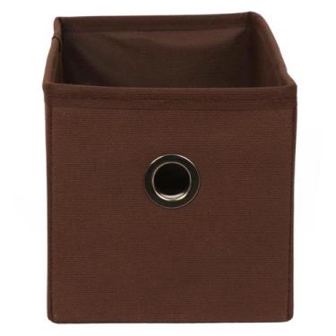 Imagem de Caixa Organizadora 14x14x28 Colorida Ilhos - ORGANICANTO, Marrom