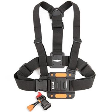 Imagem de iSHOXS ProChest | Arnês de montagem no peito | Acessórios de colete ajustável | Alça de pulso para GoPro Hero 11 Hero 10 Hero 9 Hero 8 e câmeras de ação compatíveis