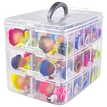 Imagem de Xuerdon Case Compatible with Fisher-Price for Little People Collector Figures, Toy Storage Organizer Holder for Disney Frozen for Elsa & Friends/for Office Figure/for Golden Characters (Box Only)