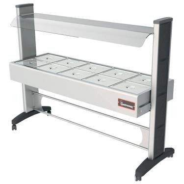 Imagem de Buffet Frio Gelo X Gastromaq Super Luxo Inox 10 Cubas Tampa Inox Cobertura Vidro Btx 10 Sl Ai Pt Iv