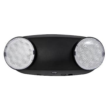 Imagem de TANLUX Luzes De Emergência Led Com Bateria Reserva, Comerciais Ajustáveis Dois Cabeçotes, Listadas Pela Ul, Ca 120/277 V, Luminárias Saída Fiação Para Empresas - 1 Pacote (Preto)