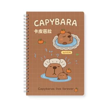 Imagem de Caderno Capybara, Capa Marrom brilhante, 32 Folhas, Bloco de Anotações com Espiral