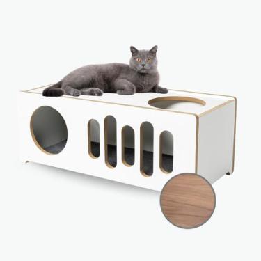 Imagem de Nicho de Chão Para Gato Sofisticado Casa para Pet Mobiliário Pet - BT 