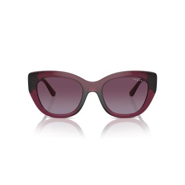 Imagem de Óculos de Sol Vogue Eyewear 0VO5567S 29898H Tam 52 / Vermelho - Lentes Roxo Gradiente