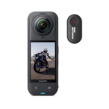 Imagem de Insta360 X5 BMW Motorrad Edition – Câmera de ação 8K 360 à prova d'água, com pouca luz, efeito de bastão de selfie invisível, lente robusta e substituível, bateria de 3 horas, protetor de vento