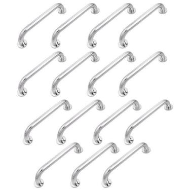 Imagem de Alça De Apoio Barra 30cm Inox Kit 15 Uni Suporte Idoso Banheiro Box Co