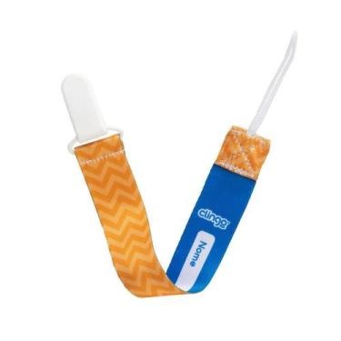 Imagem de Prendedor De Chupeta Tigre Laranja/azul Clingo Personalizável - German