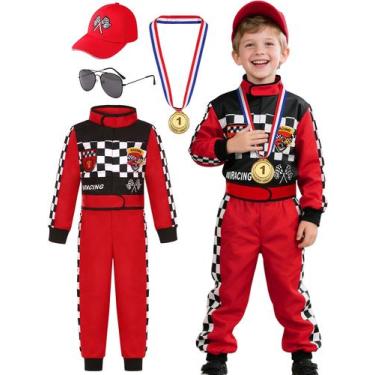 Imagem de Conjunto de trajes de corrida infantis Bordazor para meninos de 7 a 8 