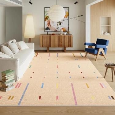 Imagem de Tapete de pelúcia para decoração de quarto, estilo moderno, para sala de estar, macio e fofo, tapete de pelúcia grosso para casa (100x160 cm/F)