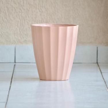 Imagem de Vaso de Plantas e Flores Decoração Sala Jardim Coluna Cacau Injetado 29x25 Liso Polido Luxo (Caramelo)